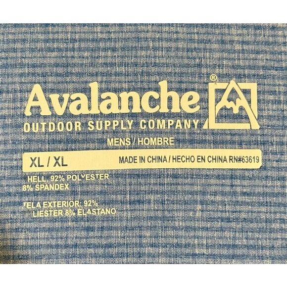 Avalanche Shirt Men’s Outdoor Button Up Blue White XL - Picture 3 of 12